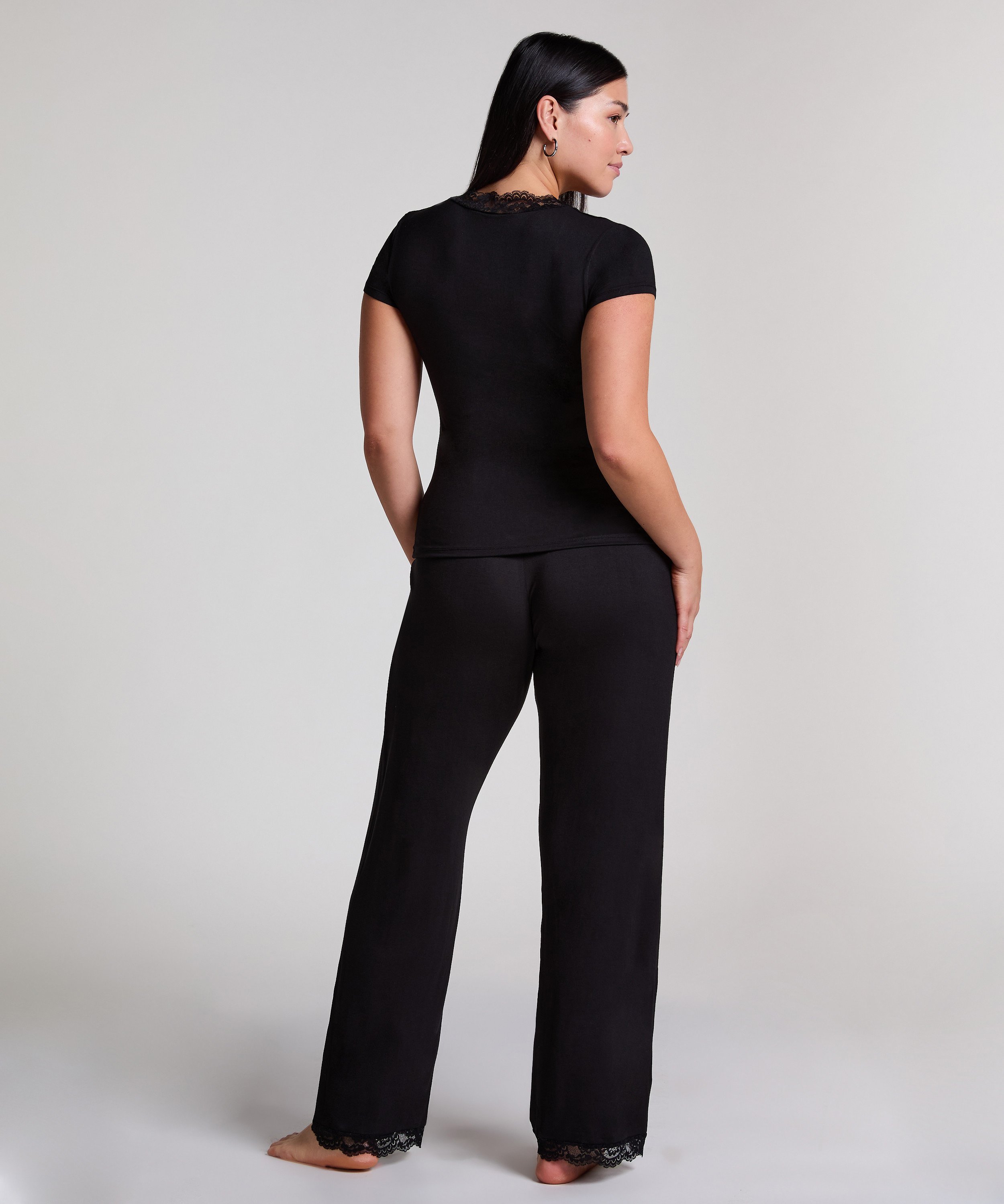 Komplet piżamowy Nanna, Czarny, main