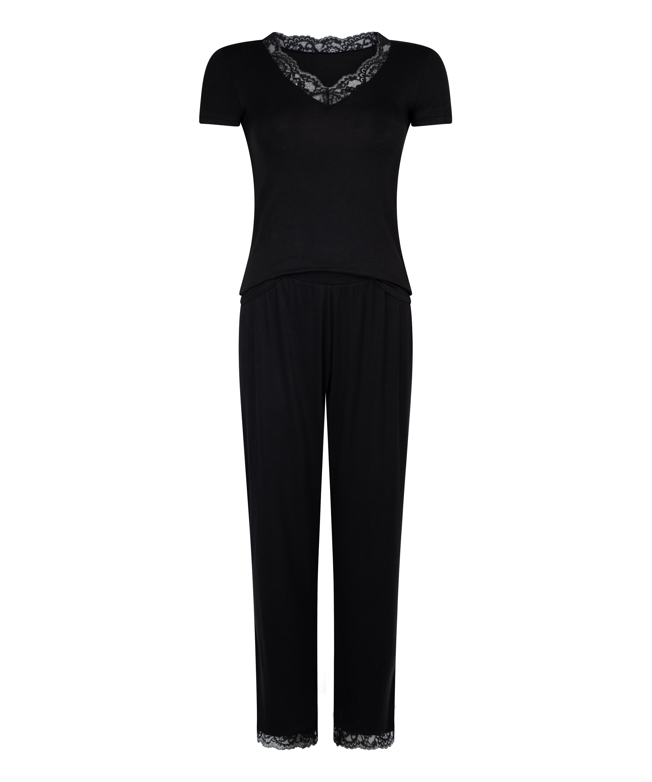 Komplet piżamowy Nanna, Czarny