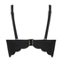 Scallop biustonosz bikini z wkładkami i fiszbinami, Czarny
