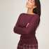 Boatneck Top, Fioletowy