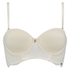 Padded longline underwired bra Rose, Biały