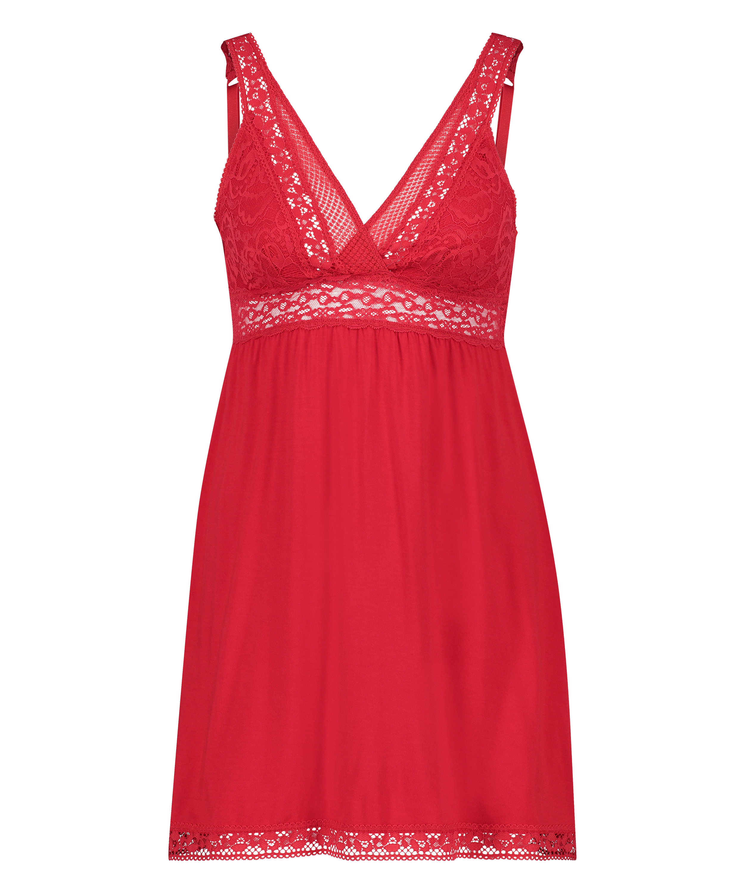 Sukienka dżersejowa z koronką Grafic, Czerwony, main