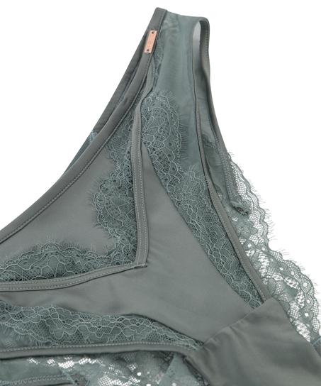 Majtki brazylijskie z wysokim wycięciem Nicole, Zielony