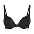 Usztywniony biustonosz push-up z fiszbinami Smooth, Czarny