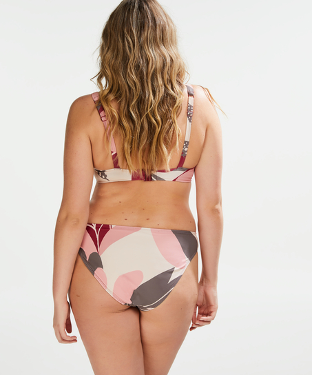 Print Game non-padded underwired bikini top, R&oacute;żowy