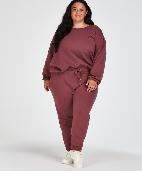 Spodnie dresowe typu boyfriend, R&oacute;żowy