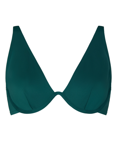Neoprenowy top od bikini, Zielony
