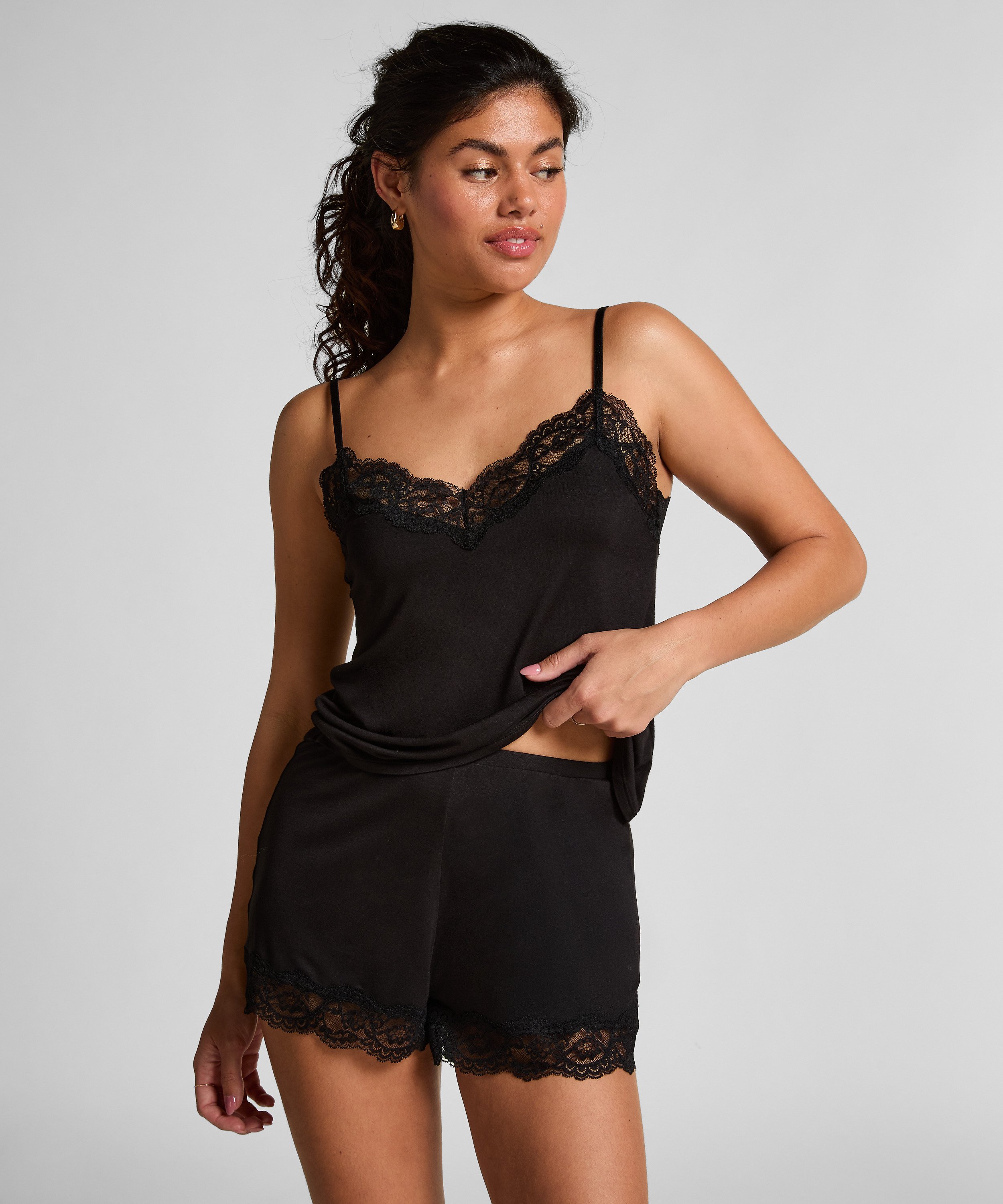 Zestaw piżamowy, Czarny, main