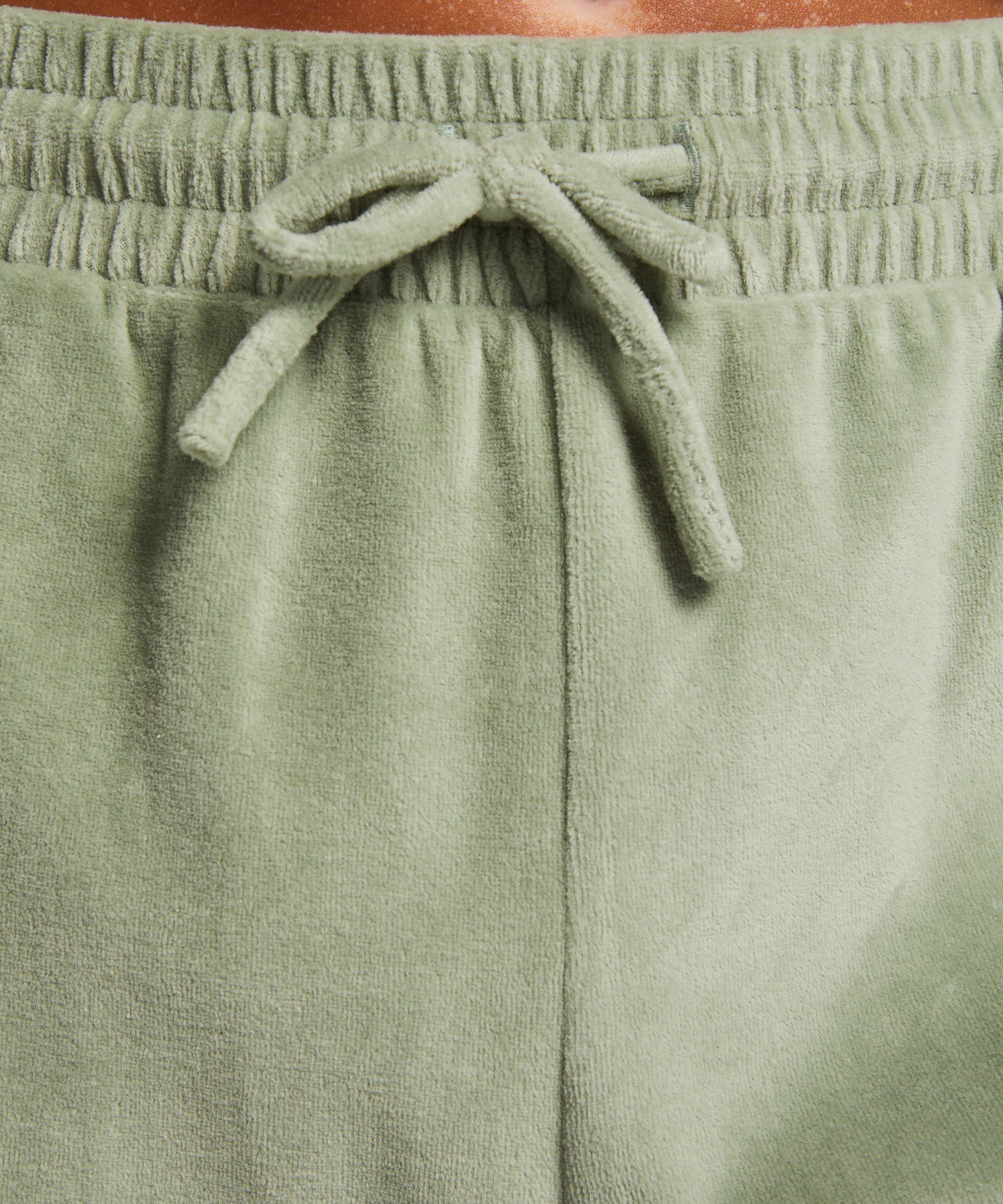 Welurowe spodnie od piżamy, Zielony, main