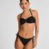 Luksusowy Top Bikini Bandeau z K&oacute;łkiem, Czarny