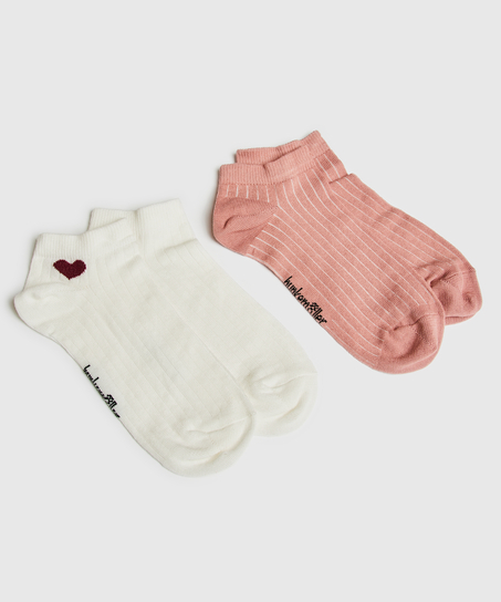 2 pary skarpetek, Biały