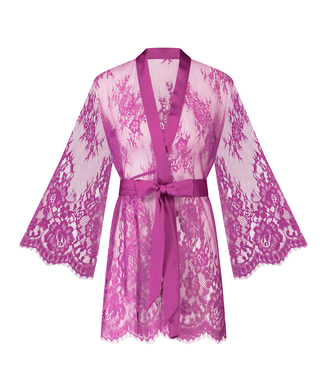 Kimono z koronką Isabelle, Fioletowy