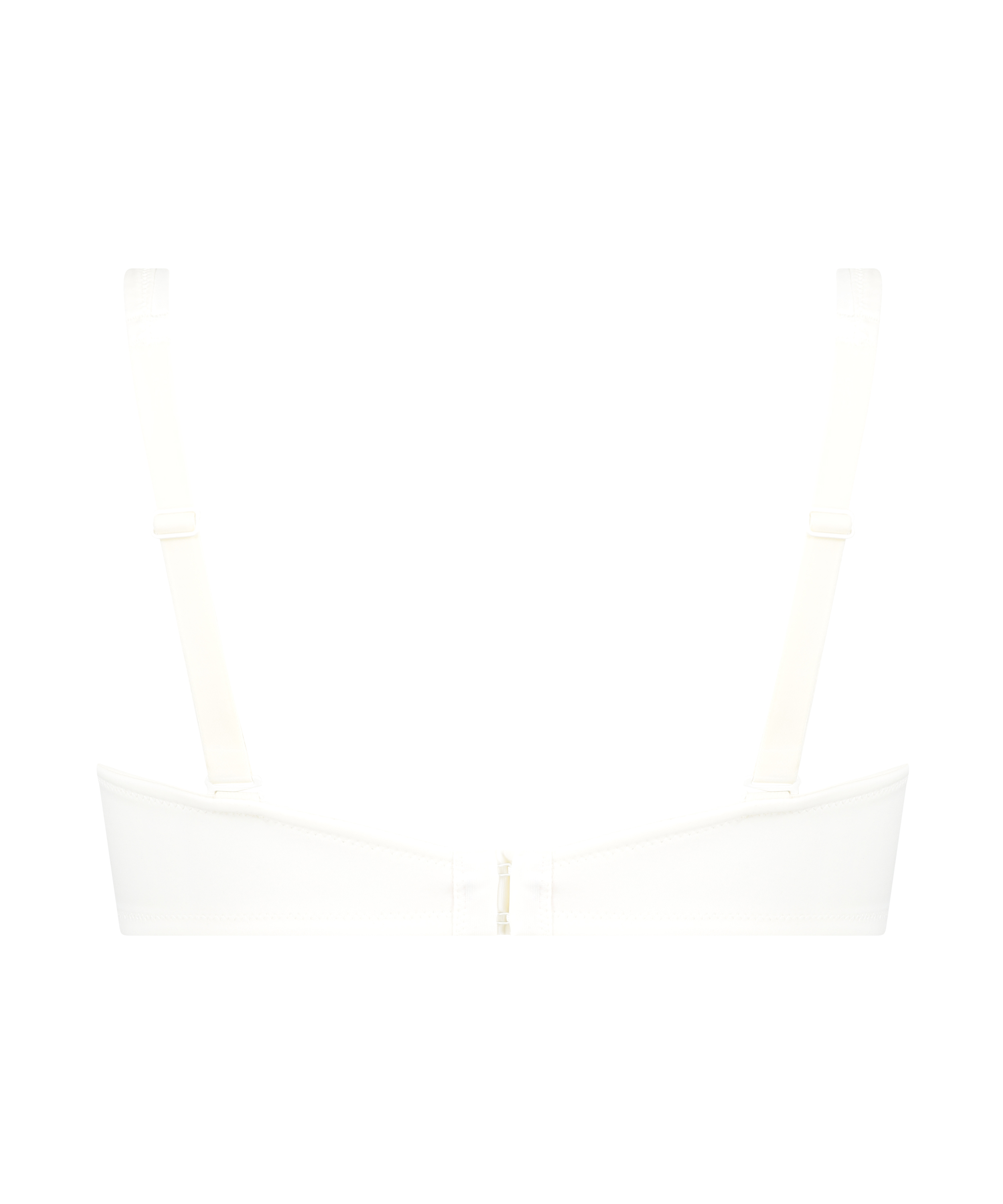 Satynowy nieusztywniony biustonosz z fiszbinami, Biały, main