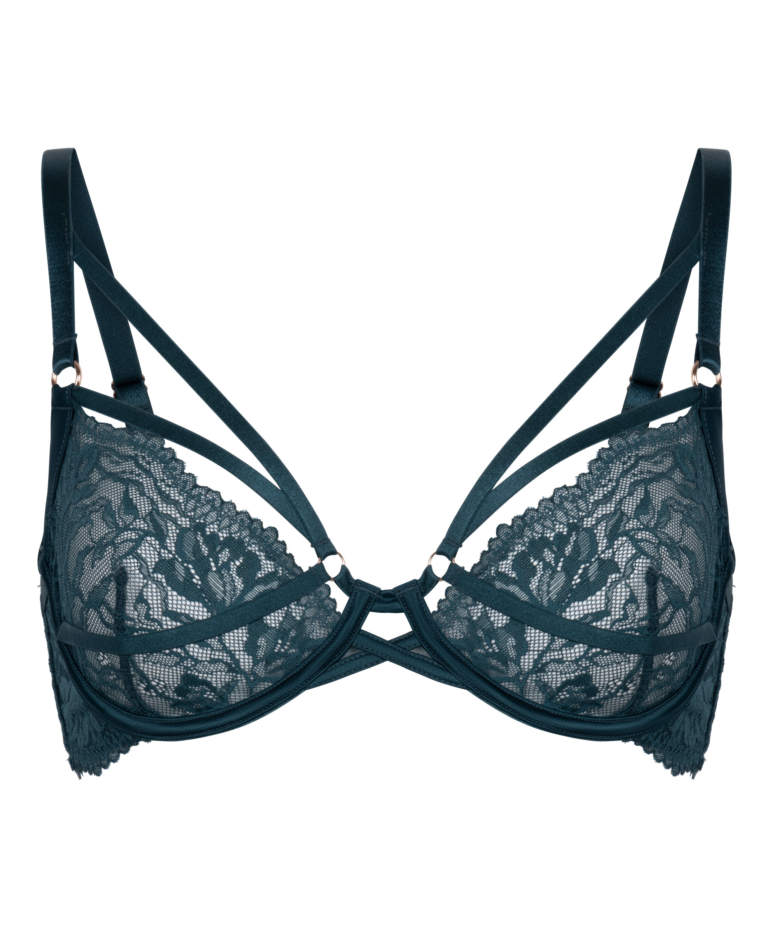 Nieusztywniany biustonosz z fiszbinami Amel, Niebieski