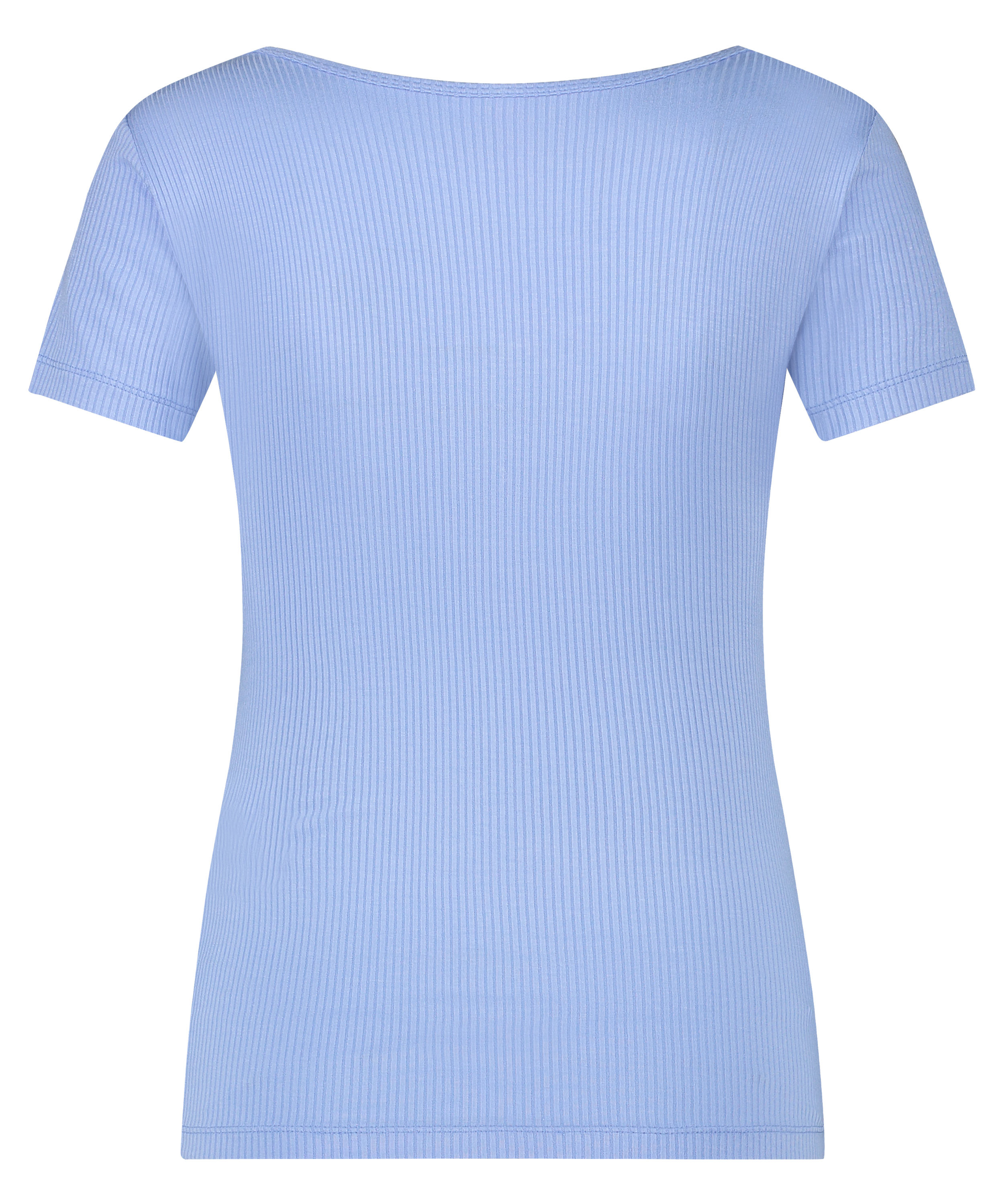 Top od piżamy z kr&oacute;tkimi rękawami Henley, Niebieski, main
