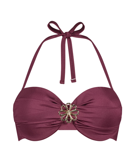 Usztywniona g&oacute;ra od bikini push-up Yucatan, Czerwony