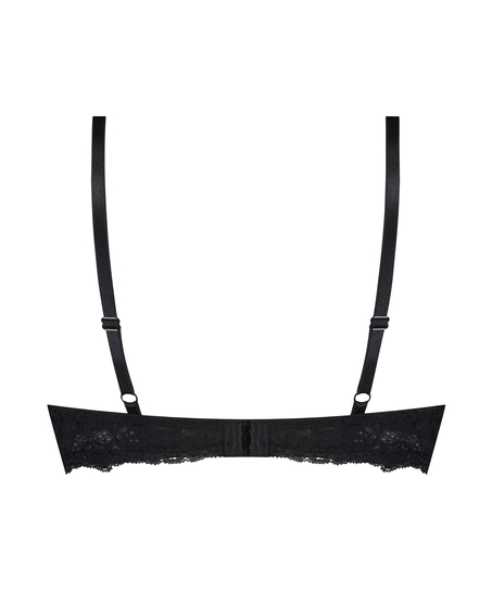 Wyściełany biustonosz push-up z fiszbinami Marine, Czarny