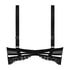 Biustonosz usztywniany z fiszbinami, typu longline push-up Desire, Czarny