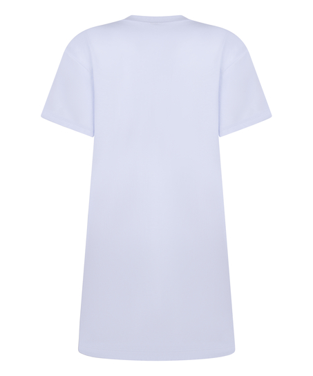 Koszula nocna z okrągłym dekoltem, Niebieski