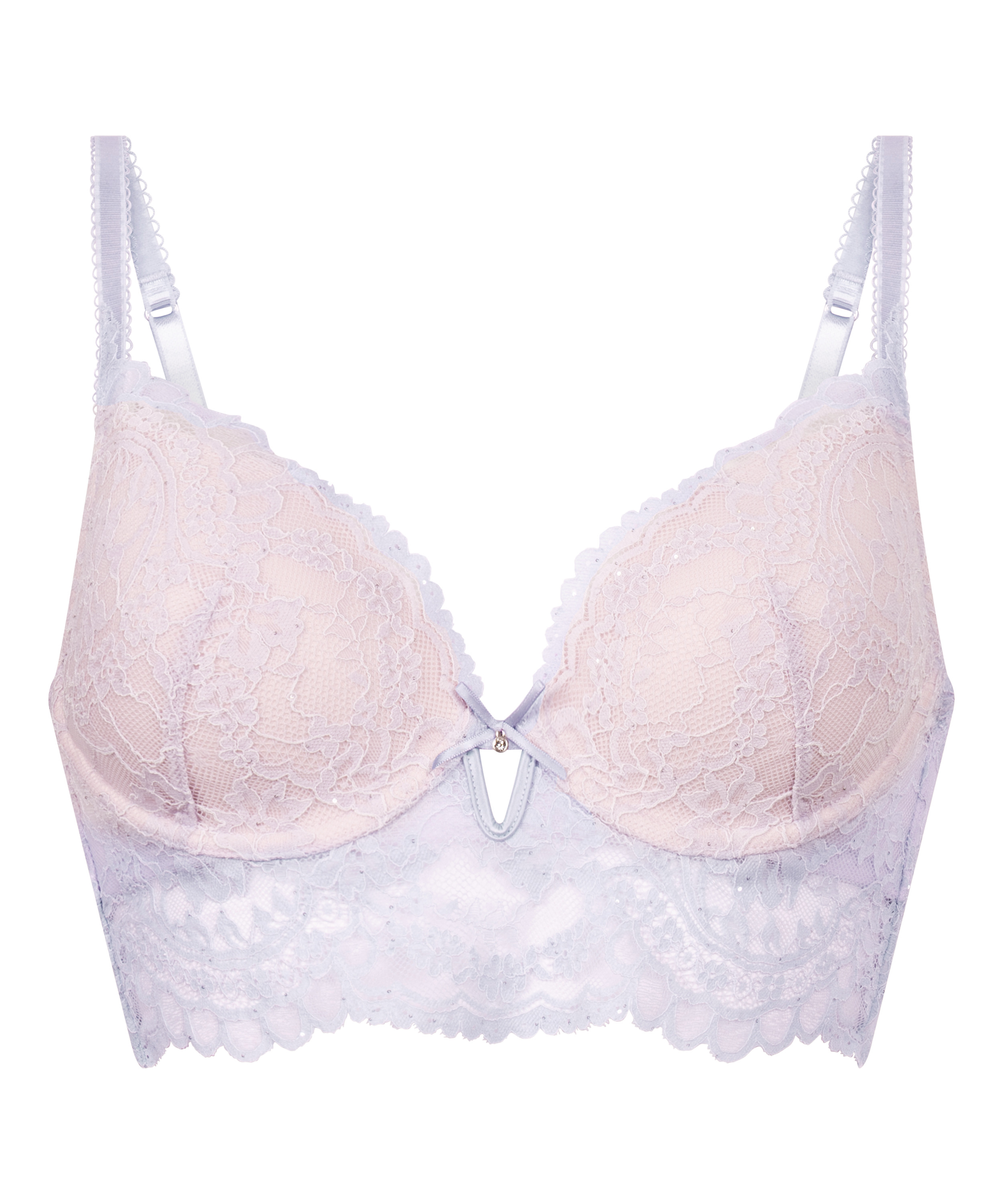 Biustonosz usztywniany z fiszbinami Longline Isadora, Fioletowy, main