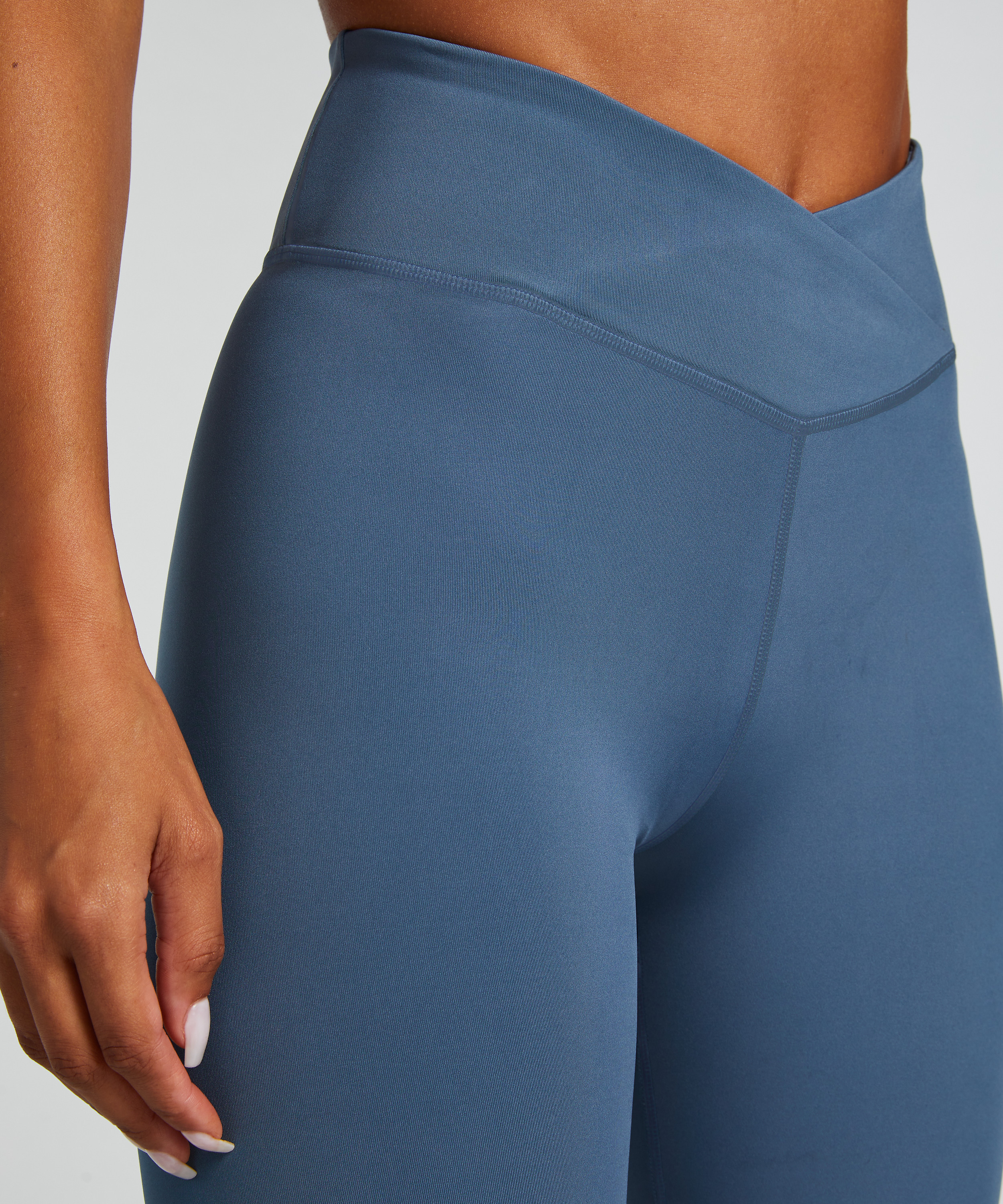 Legginsy z wysokim stanem, Niebieski, main