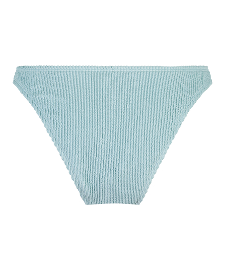 Majtki Bikini Wysoko Krojona Crinkle, Niebieski