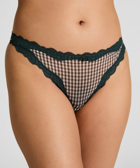 Stringi z wysokim wycięciem Liz, Zielony