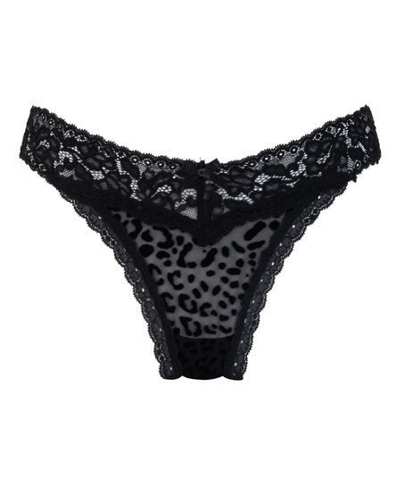 Marina Extra Low Thong, Czarny