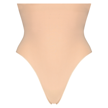 Firming high waisted thong - Level 2, Beżowy