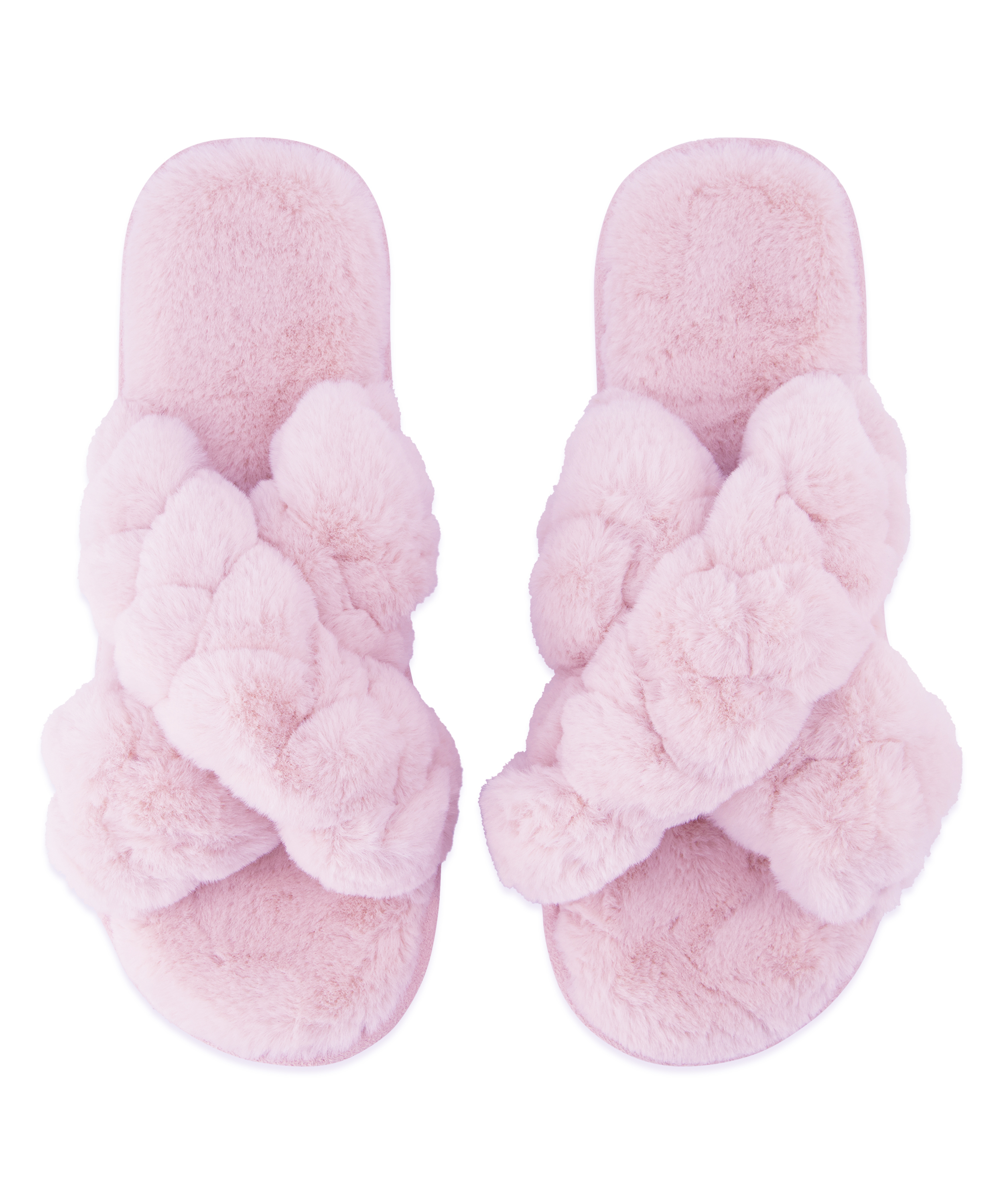 Fake Fur Sliders, Fioletowy, main