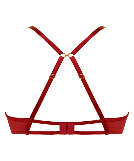 Nieusztywniany biustonosz z fiszbinami Cinnamon, Czerwony