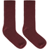 Cashmere Blend Ribbed Socks, Czerwony