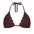 Tr&oacute;jkątna g&oacute;ra od bikini Scallop Lurex, Brązowy