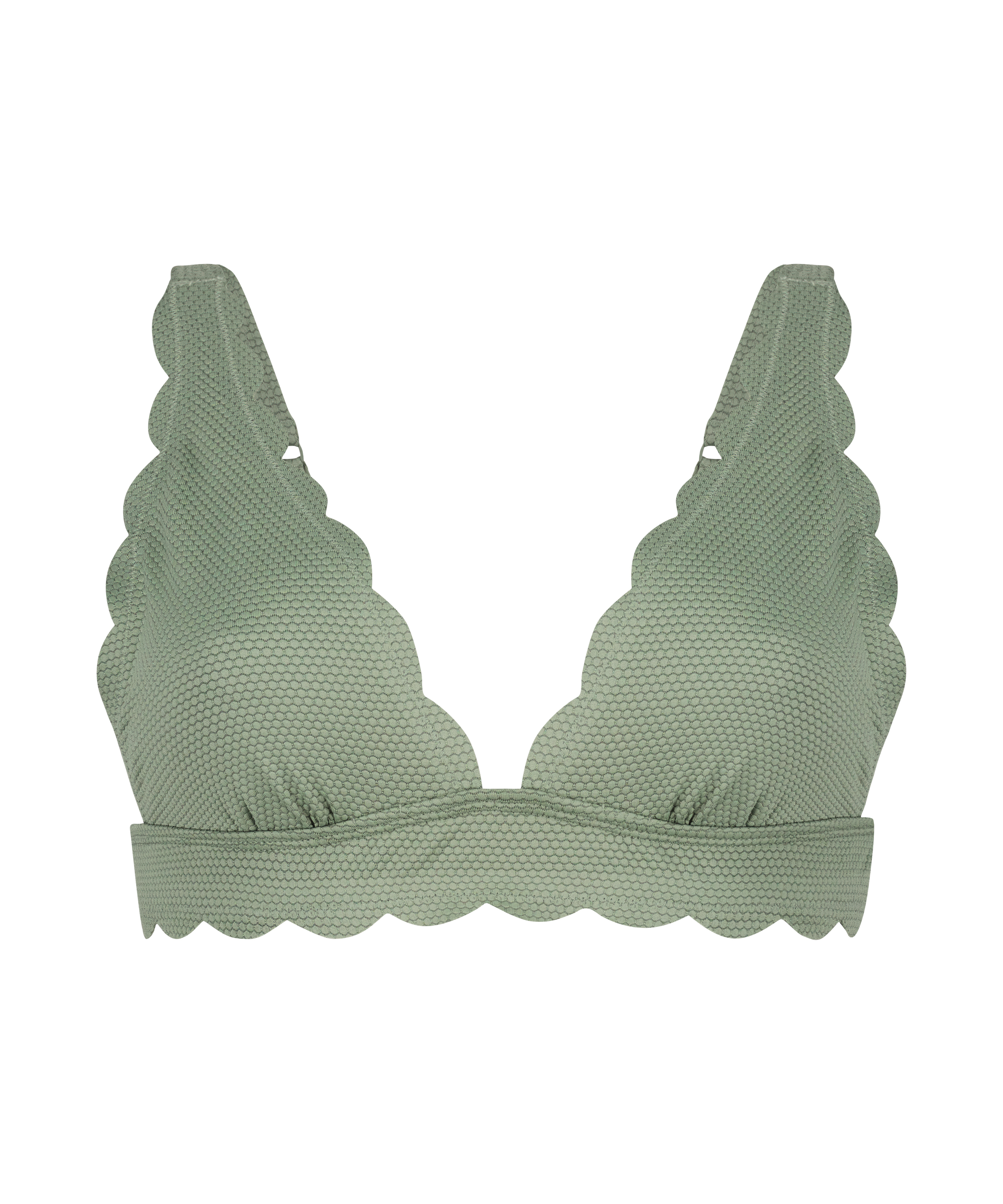 G&oacute;ra od bikini typu tr&oacute;jkąt Scallop, Zielony, main