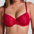 Demi Padded Underwired Bra, Czerwony