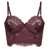 Nadia Padded Underwired Demi-Cup Bra, Czerwony