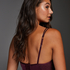 Nadia Padded Underwired Demi-Cup Bra, Czerwony