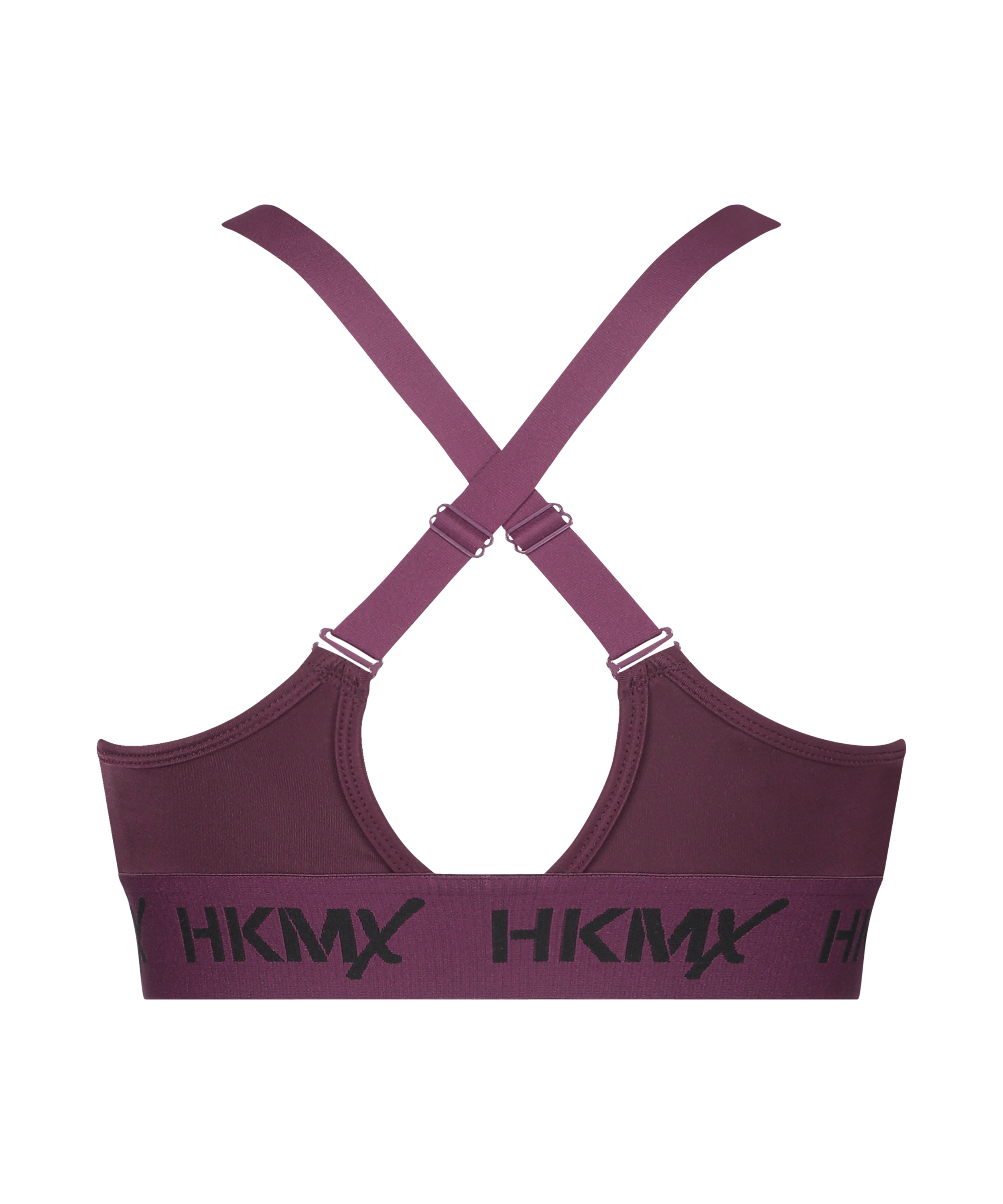 Biustonosz sportowy HKMX The Crop Logo Level 1, Fioletowy, main