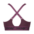 Biustonosz sportowy HKMX The Crop Logo Level 1, Fioletowy