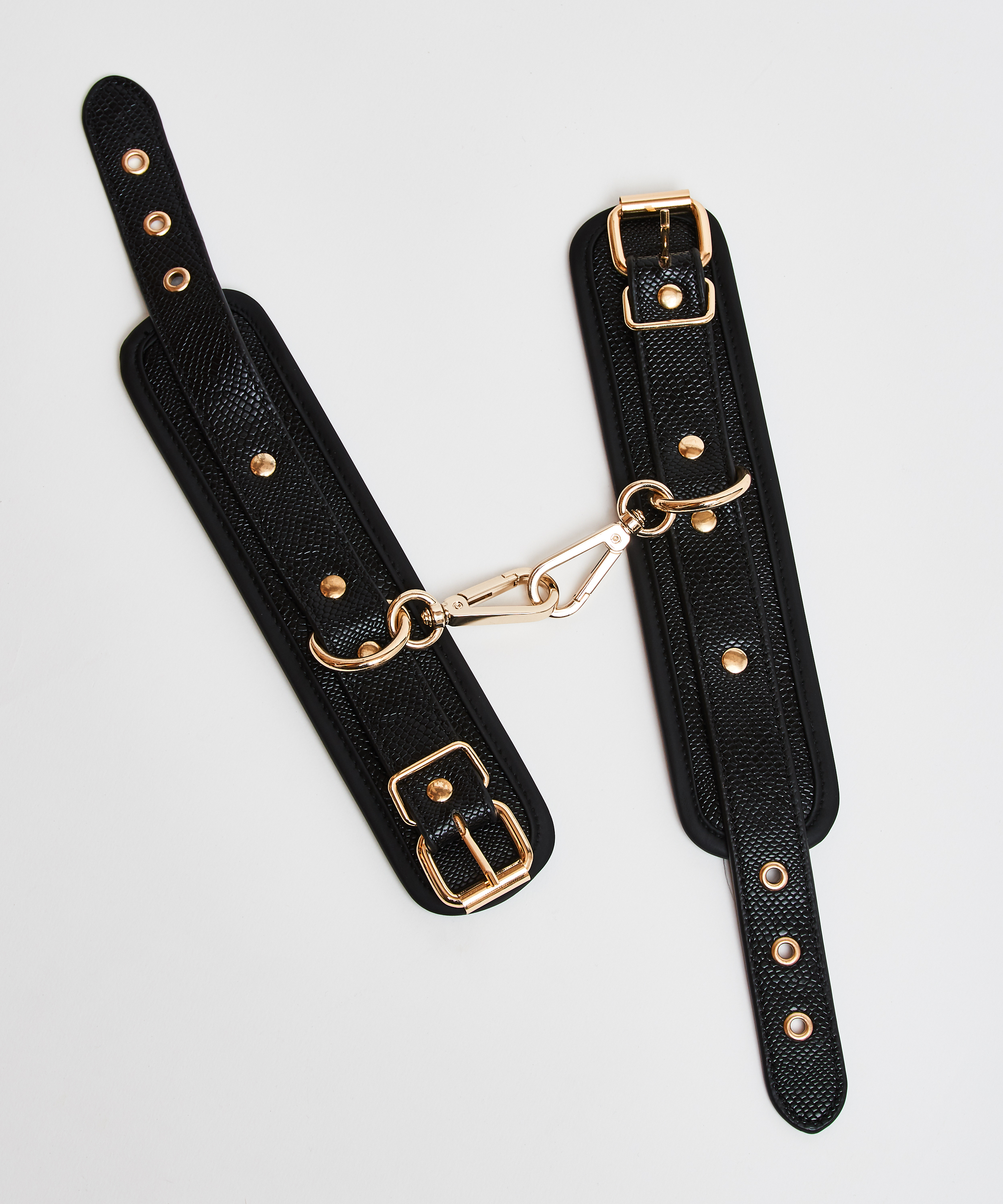 Kajdanki ze wzorem skóry węża, Czarny, main
