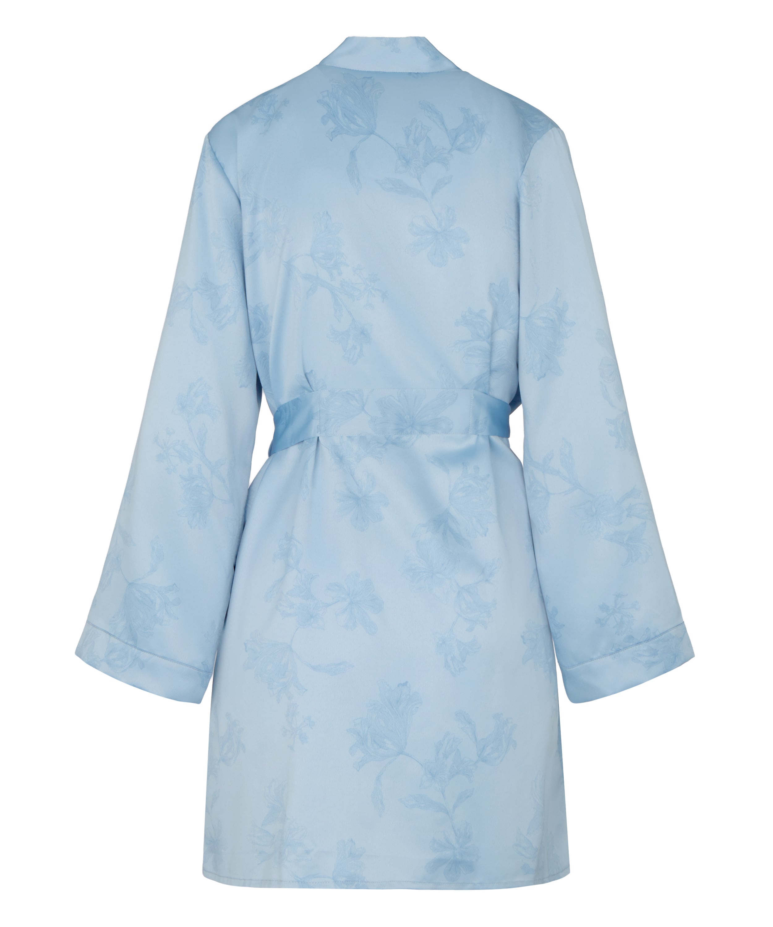 Kimono Kwiatowy Wz&oacute;r, Niebieski, main