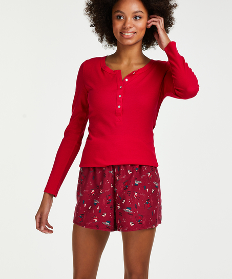 Twill Shorts, Czerwony