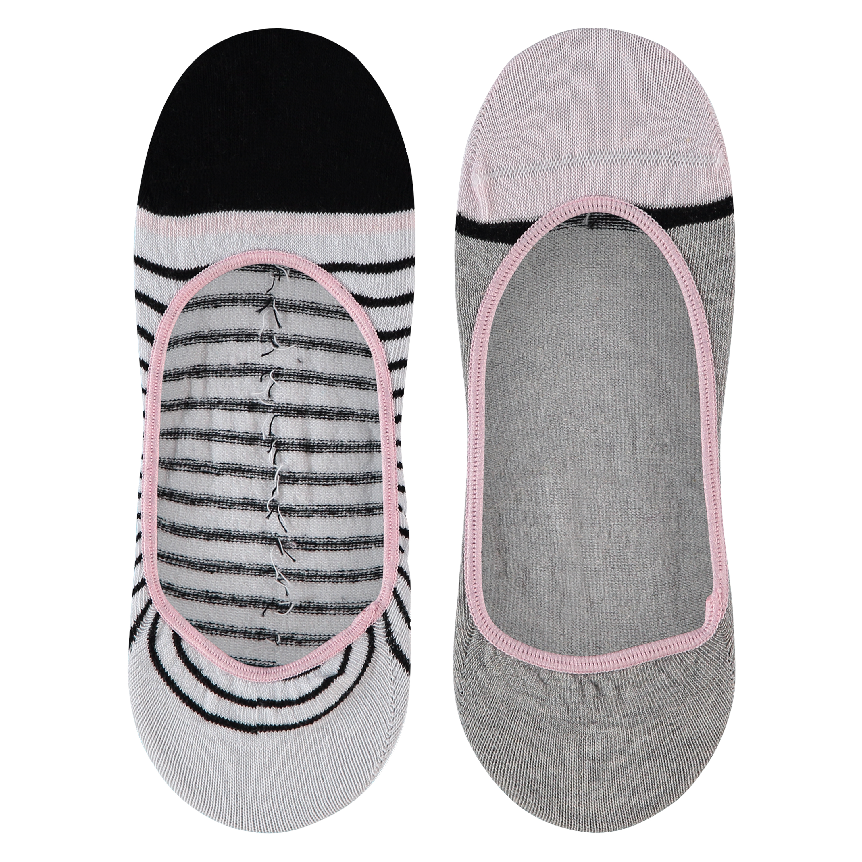 Zestaw 2 par skarpetek stopek, Różowy, main