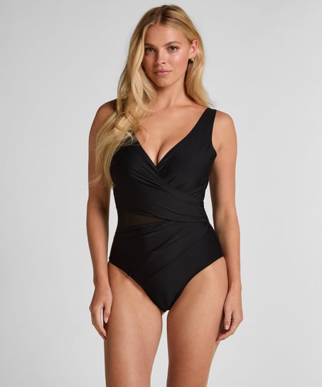 Kostium kąpielowy Shaping Shell Mesh, Czarny