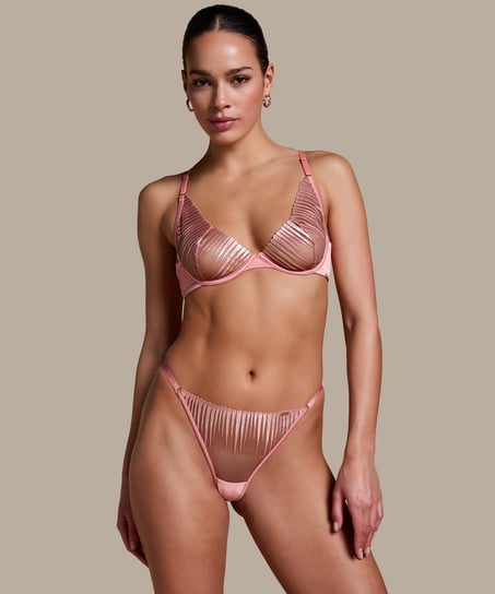 Nieusztywniany biustonosz z fiszbinami Alice, R&oacute;żowy