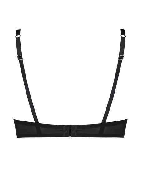 Yves padded underwired maximizer bra, Czarny
