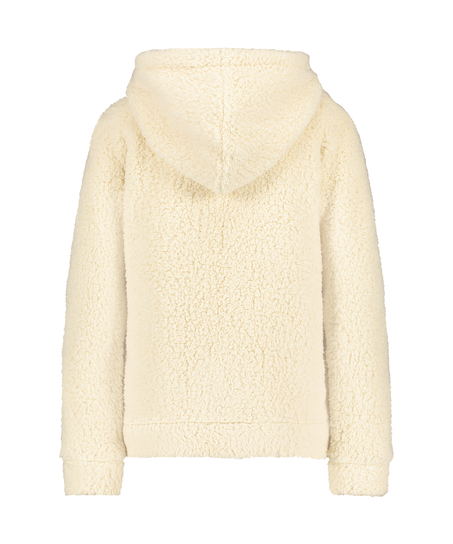 Fleece cardigan, Beżowy