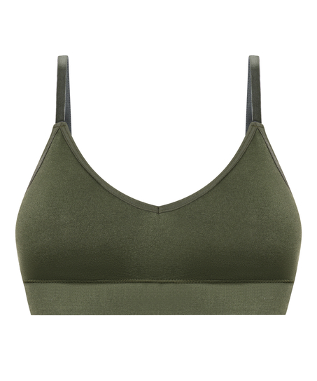Tr&oacute;jkątny biustonosz bralette Dide, Zielony