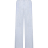 Tkane spodnie bawełniane w paski, Niebieski