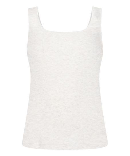 Singlet top z miękkiej bawełny, Beżowy
